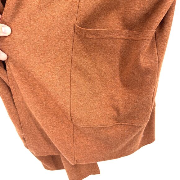 PACT Brooklyn Airplane Brown Long Sleeve Slouchy Oversized Long Cardigan Size S - Picture 4 of 7